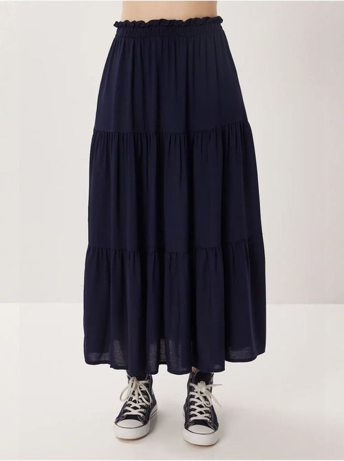 Maxi rok met hoge taille en a-lijn model istanbul - Kiabi