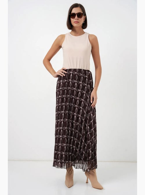 Maxi-rok met hoge taille en geometrische vormen bdart - Kiabi