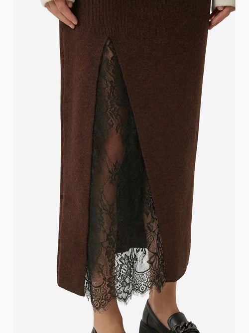 Maxi-rok met hoge taille en kant istanbul - Kiabi