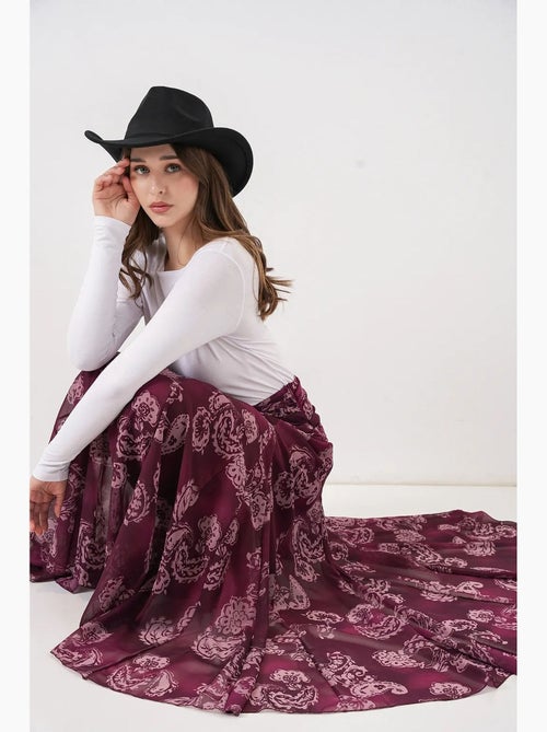 Maxi-rok met hoge taille en paisleyprint bdart - Kiabi