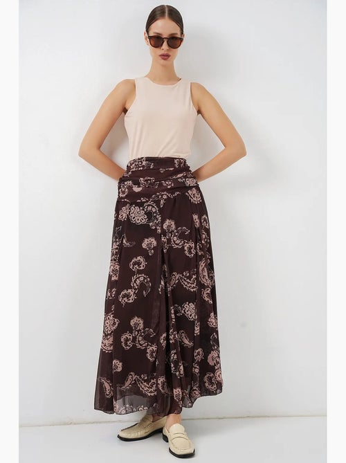 Maxi-rok met hoge taille en paisleyprint bdart - Kiabi