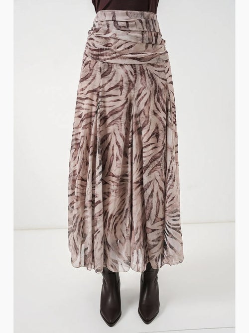 Maxi-rok met hoge taille en paisleyprint bdart - Kiabi