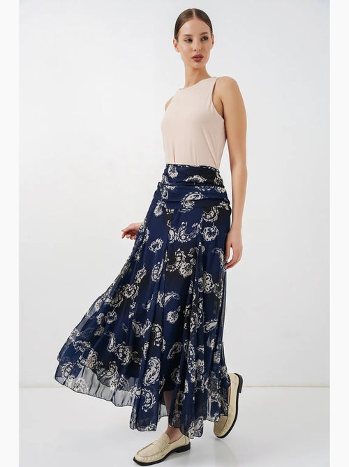 Maxi-rok met hoge taille en paisleyprint bdart - Kiabi