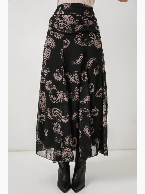 Maxi-rok met hoge taille en paisleyprint bdart - Kiabi
