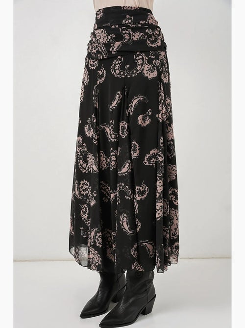 Maxi-rok met hoge taille en paisleyprint bdart - Kiabi