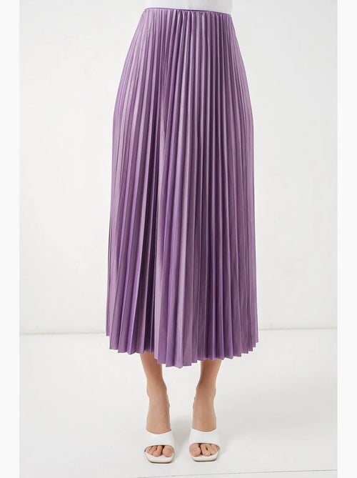 Maxi-rok met hoge taille en plooien bdart - Kiabi