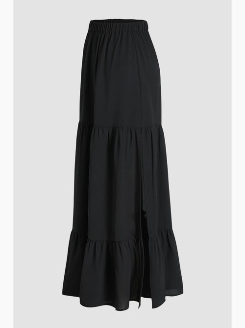 Maxi-rok met hoge taille en split hiccup - Kiabi