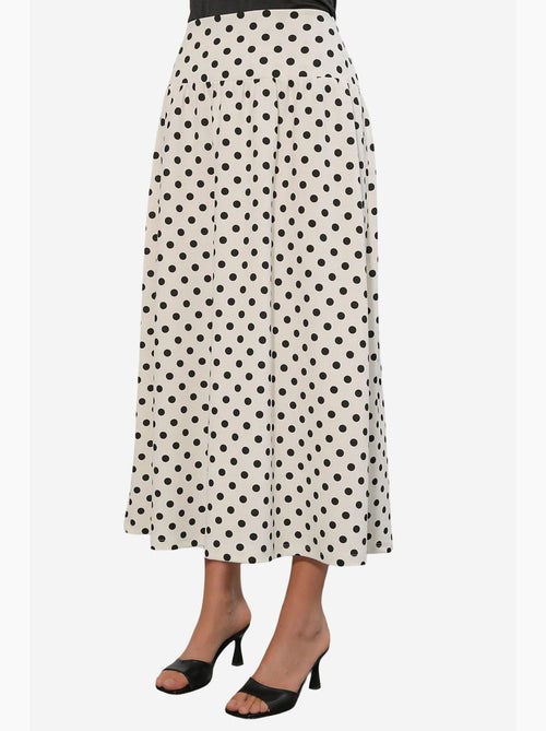 Maxi-rok met hoge taille en stippen bdart - Kiabi