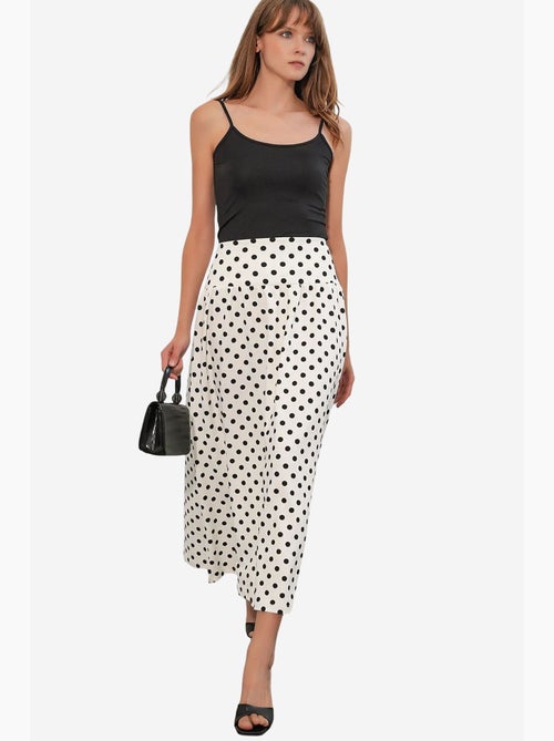 Maxi-rok met hoge taille en stippen bdart - Kiabi