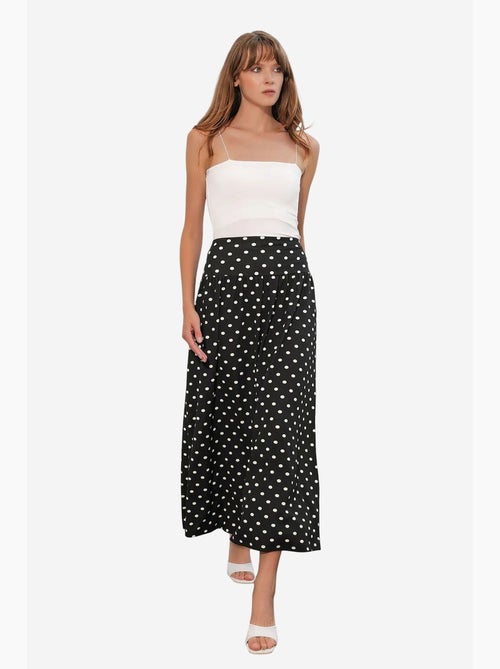 Maxi-rok met hoge taille en stippen bdart - Kiabi