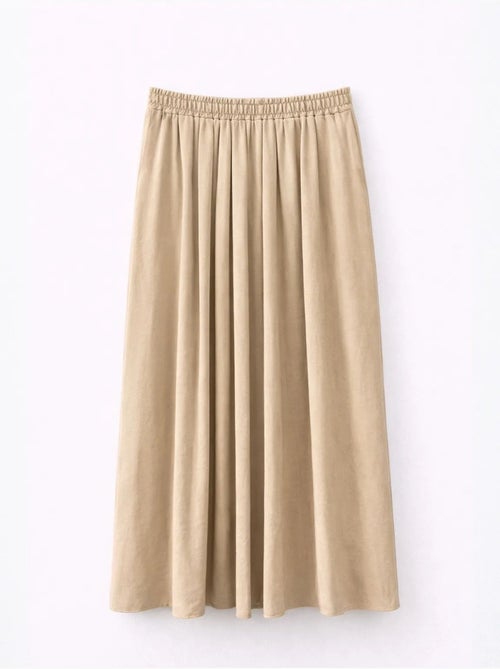 Maxi-rok met hoge taille en trekkoord in de taille mixray - Kiabi