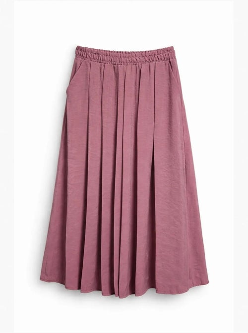 Maxi-rok met hoge taille en trekkoord in de taille mixray - Kiabi