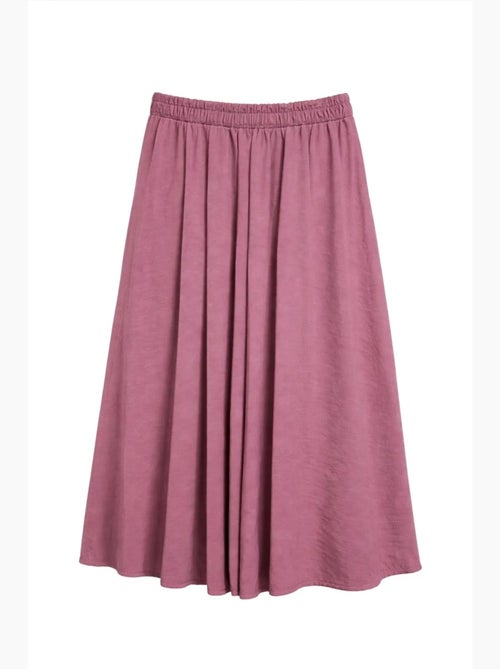 Maxi-rok met hoge taille en trekkoord in de taille mixray - Kiabi