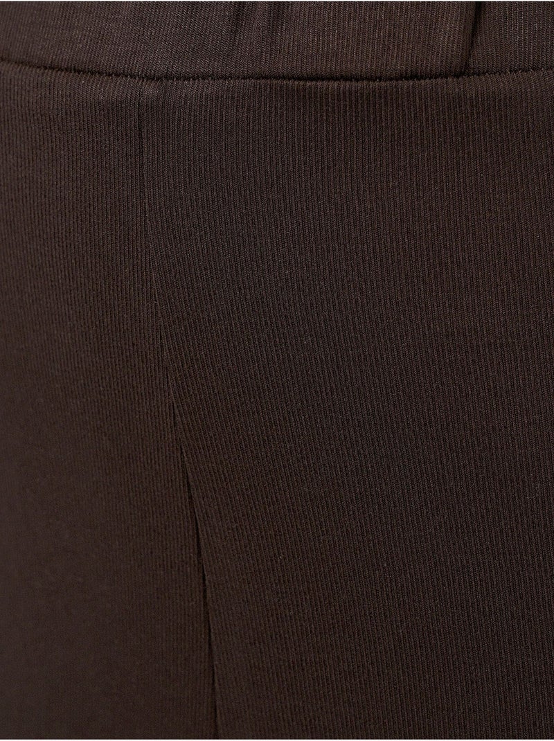 Maxi-rok met hoge taille in a-lijn bdart Chocoladebruin - Kiabi