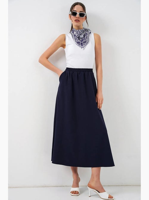 Maxi-rok met hoge taille in a-lijn bdart - Kiabi