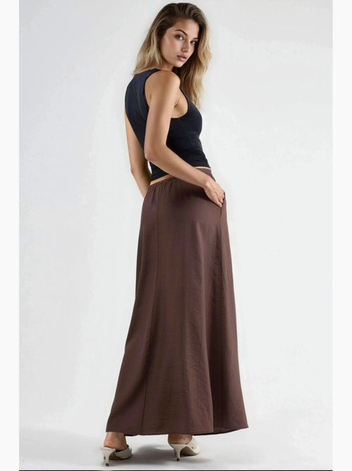Maxi-rok met hoge taille in a-lijn busem - Kiabi