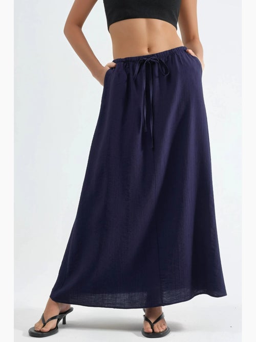 Maxi-rok met hoge taille in a-lijn busem - Kiabi