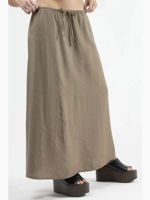 Maxi-rok met hoge taille in a-lijn busem - Kiabi