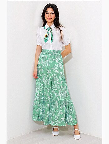 Maxi rok met patroon in relaxed fit bdart