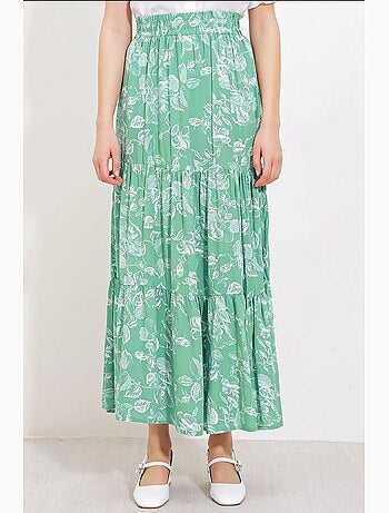 Maxi rok met patroon in relaxed fit bdart