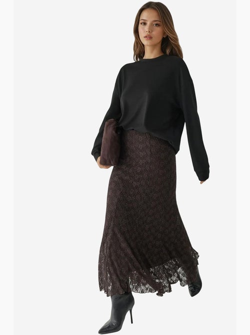 Maxi-rok van kant met hoge taille hiccup - Kiabi