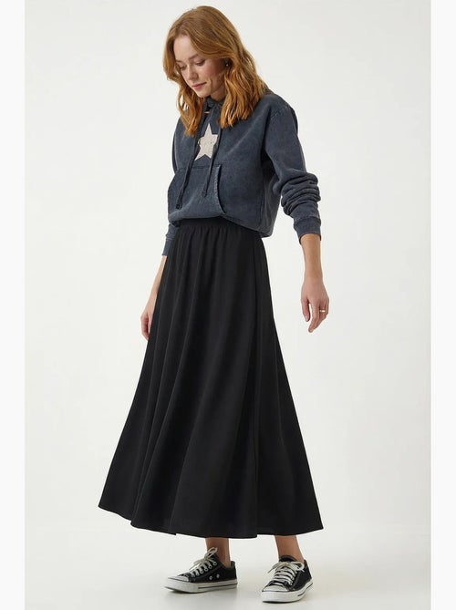 Maxi skaterrok met hoge taille en zakken istanbul - Kiabi
