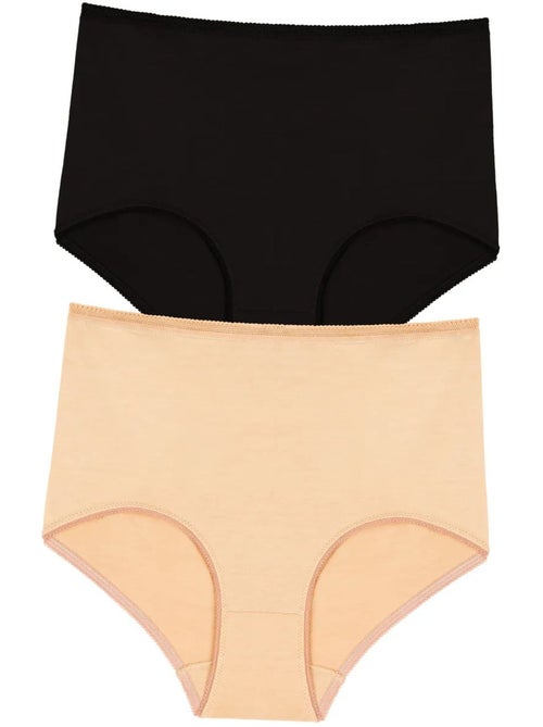 Maxi slip met hoge taille 2-pack penti - Kiabi