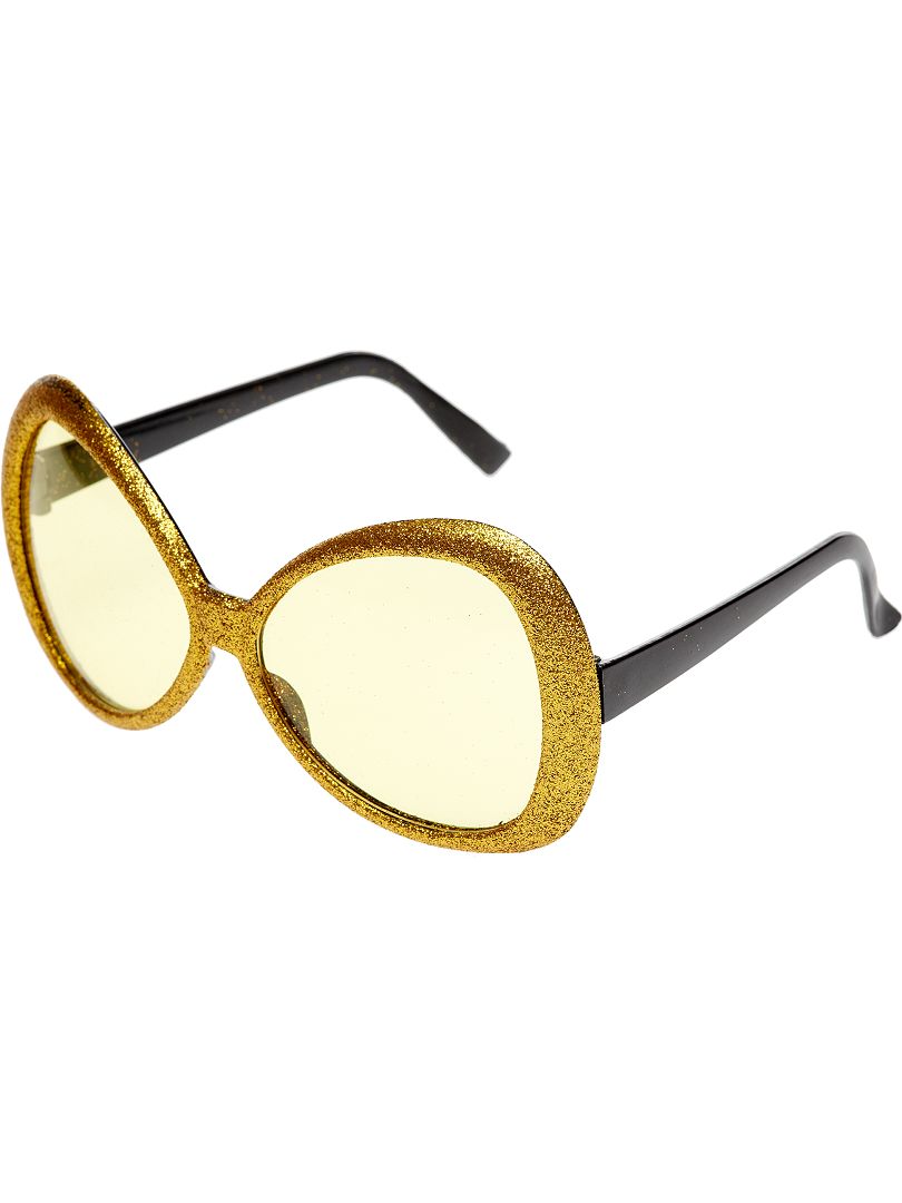 Maxi zonnebril met pailletten goudkleur - Kiabi