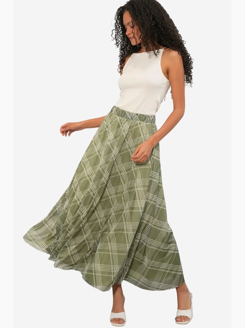Maxirok met bloemenprint en hoge taille bdart - Kiabi