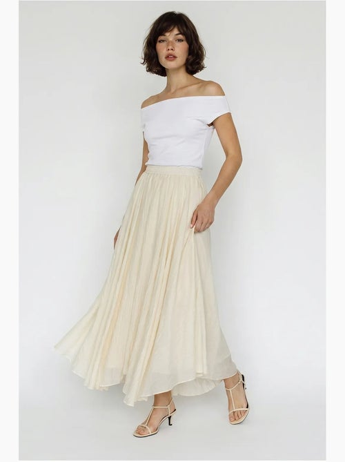 Maxirok met hoge taille en a-lijn lucci - Kiabi