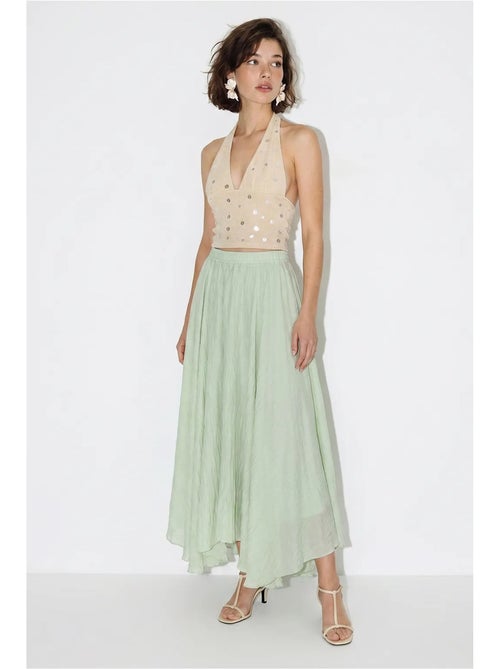 Maxirok met hoge taille en a-lijn lucci - Kiabi