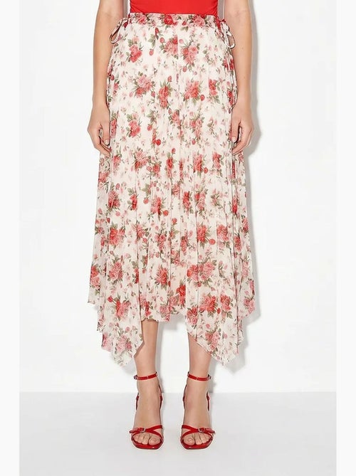 Maxirok met hoge taille en bloemenprint lucci - Kiabi