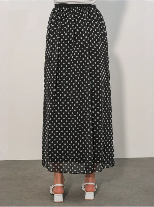 Maxirok met hoge taille en stippen bdart - Kiabi