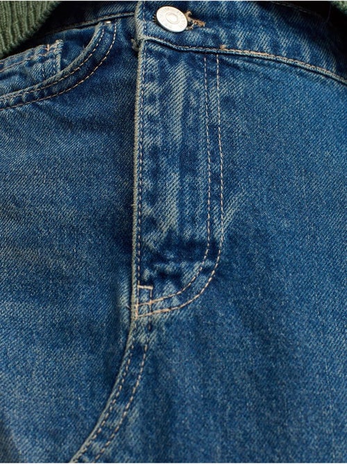 Maxirok van denim met hoge taille en a-lijn dilvin - Kiabi