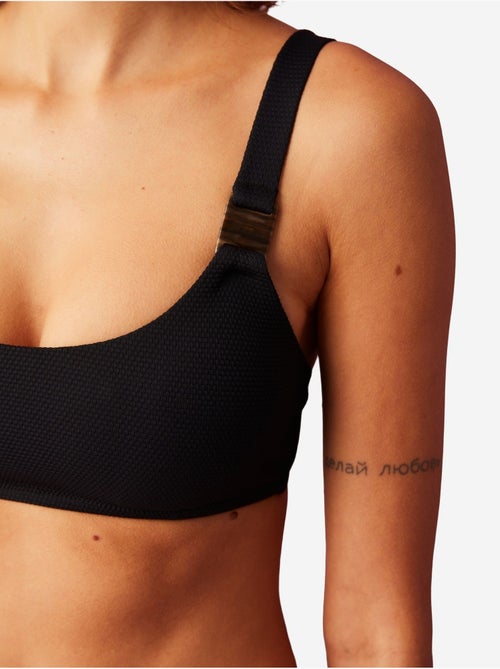 Maya bikinitop met bandjes en accessoire-detail penti - Kiabi