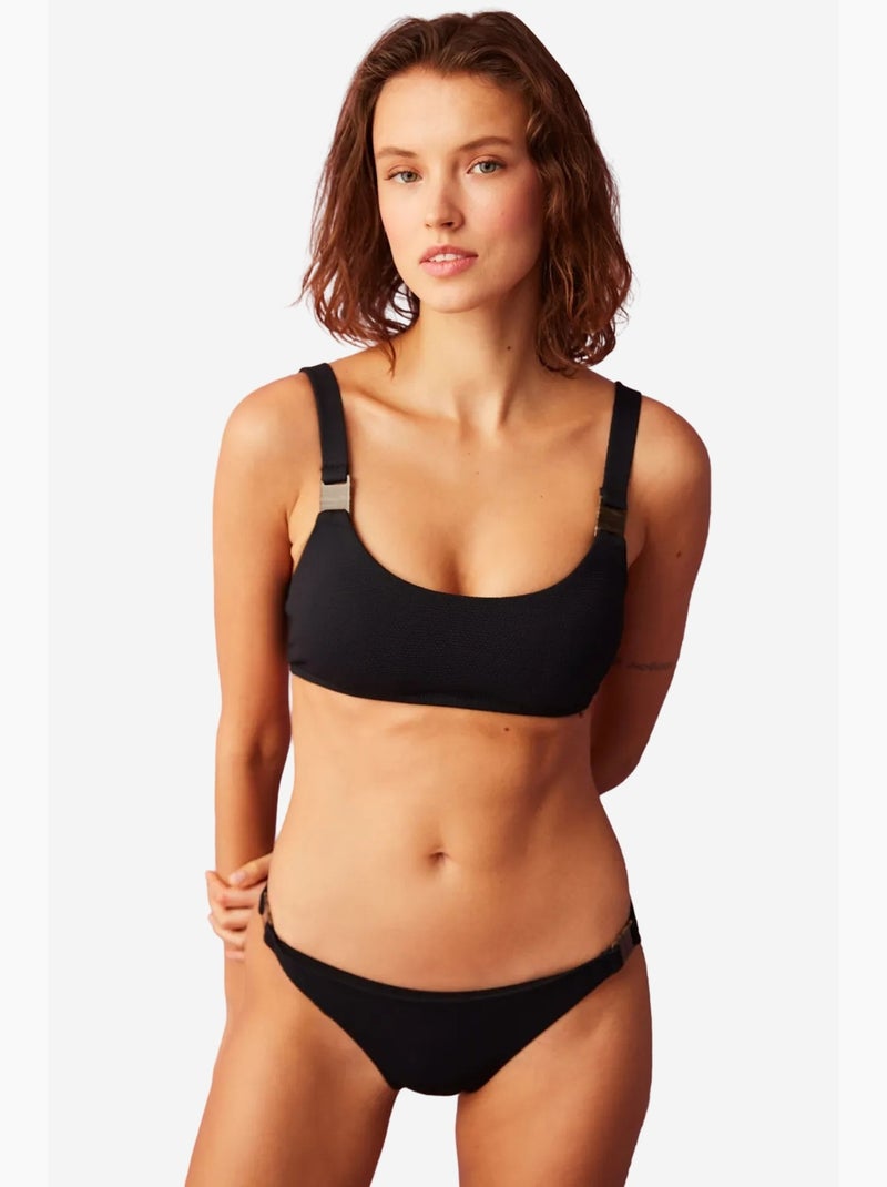 Maya haut de bikini à bretelles et détail accessoire penti Noir - Kiabi