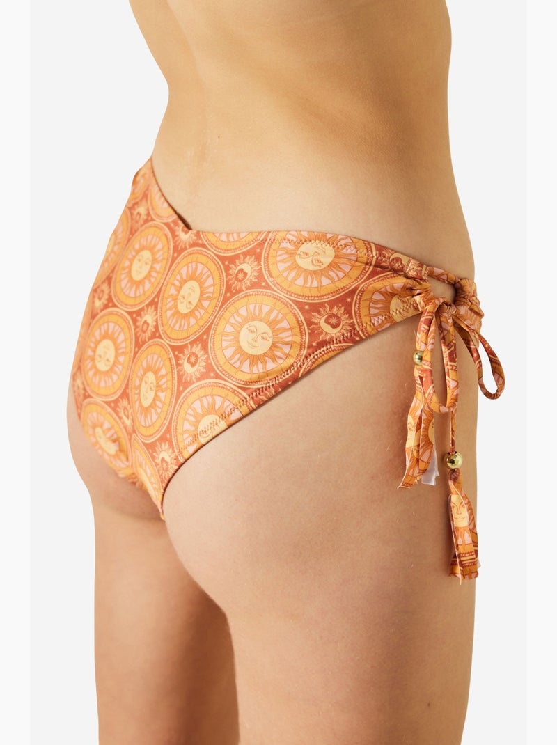 Mayi bikini-onderbroek met v-strik penti Oranje - Kiabi