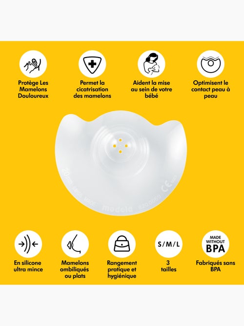 Medela contact tepelbeschermers – zachte siliconen, beschermen gevoelige tepels, vergemakkelijken - Kiabi