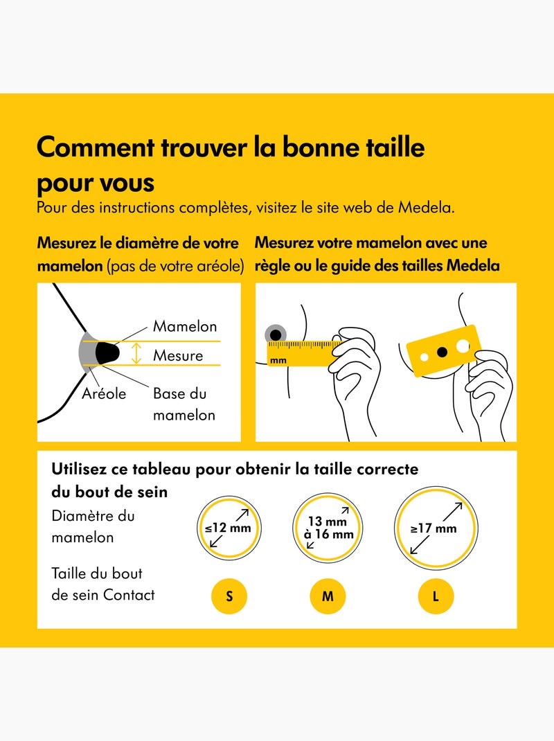 Medela contact tepelbeschermers – zachte siliconen, beschermen gevoelige tepels, vergemakkelijken Transparant - Kiabi