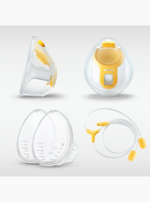 Medela hands-free-accessoireset – 2 opvangbekers, 2 membranen, 1 slangetje en 2 borstschilden – - Kiabi
