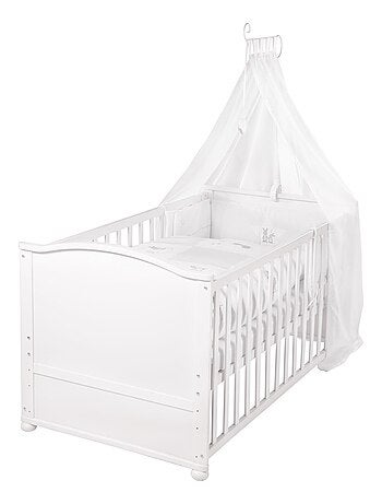 Meegroeibabybed 70 x 140 cm met complete beddengoedset 'fox et bunny' roba