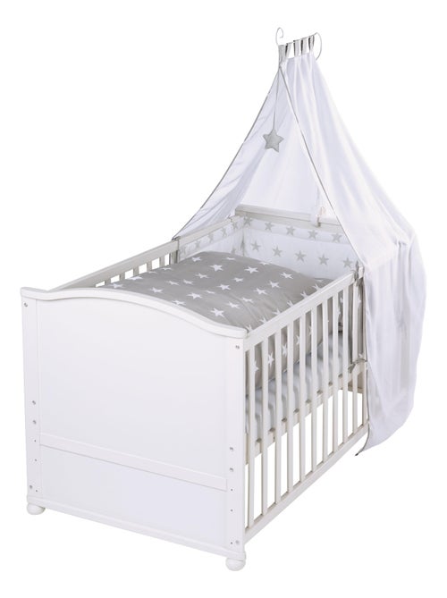Meegroeibabybed 70 x 140 cm met complete beddengoedset 'little stars' roba - Kiabi