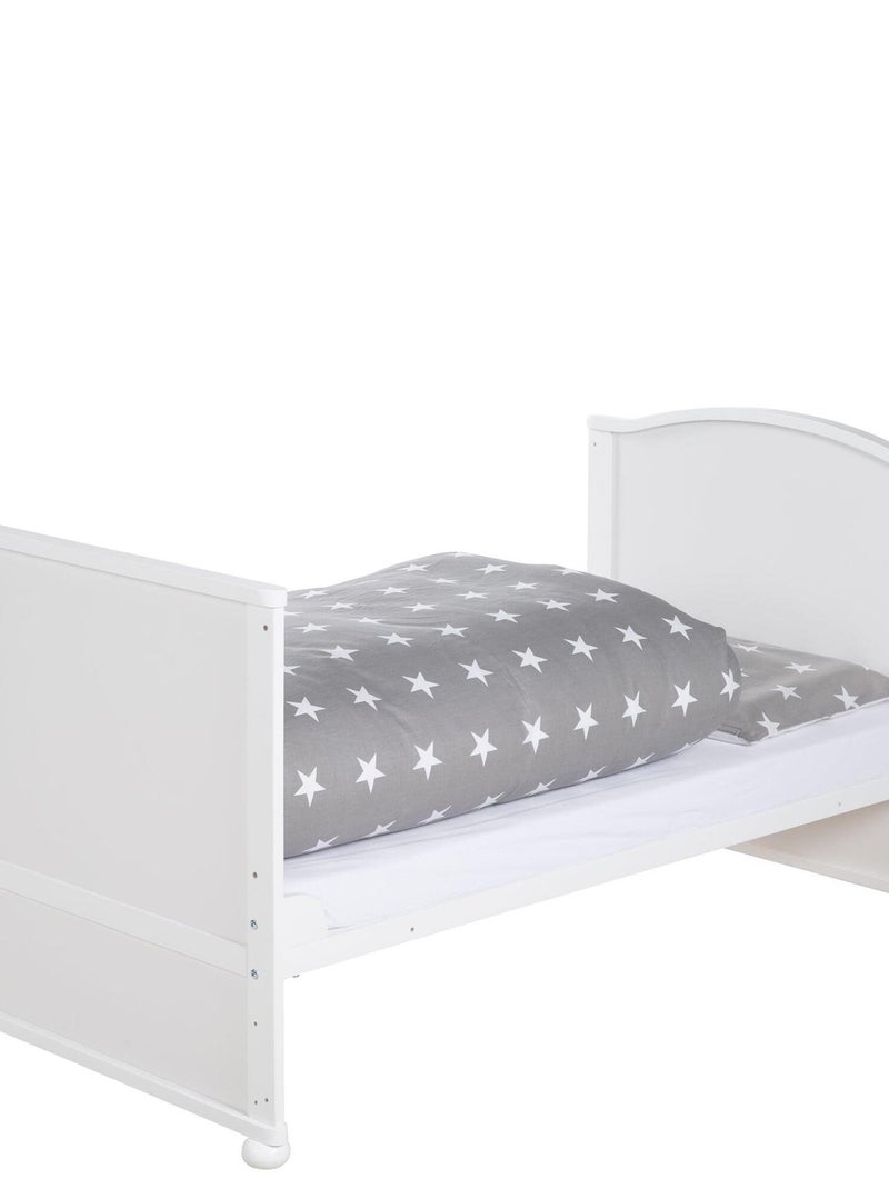 Meegroeibabybed 70 x 140 cm met complete beddengoedset 'little stars' roba Wit - Kiabi