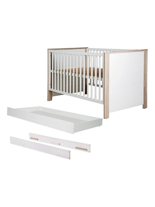 Meegroeibabybed 70 x 140 cm met opbergla 'olaf' roba - Kiabi
