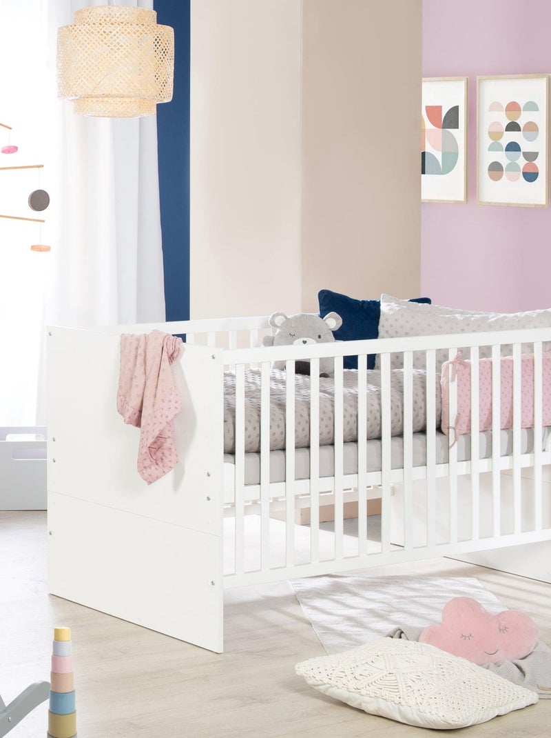 Meegroeibabybed 70 x 140 cm, ombouwbaar tot kinderbed 'anton' roba Wit - Kiabi