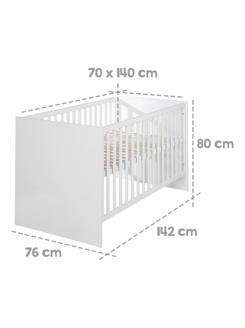 Meegroeibabybed 70 x 140 cm, ombouwbaar tot kinderbed 'lilo' roba - Kiabi