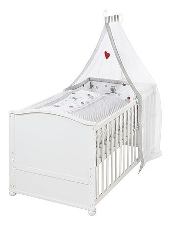 Meegroeibabybed 70 x 140 met complete beddengoedset 'adam et eule' roba