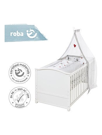 Meegroeibabybed 70 x 140 met complete beddengoedset 'adam et eule' roba