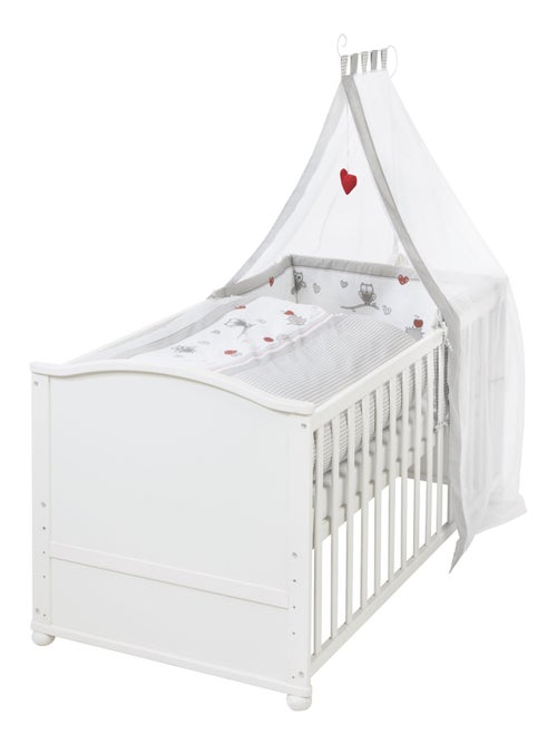 Meegroeibabybed 70 x 140 met complete beddengoedset 'adam et eule' roba - Kiabi