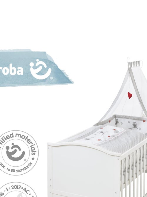 Meegroeibabybed 70 x 140 met complete beddengoedset 'adam et eule' roba - Kiabi